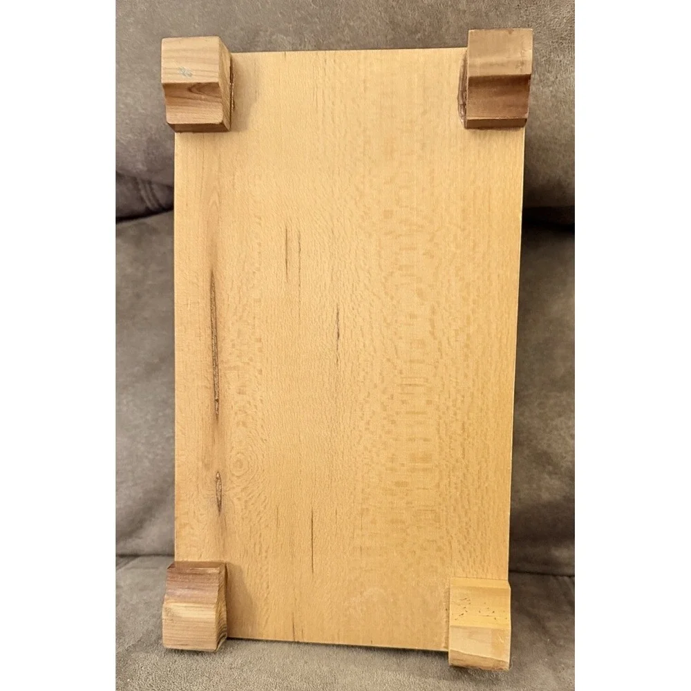 mirrored cedar jewelry box w/tongue in groove design 10.5